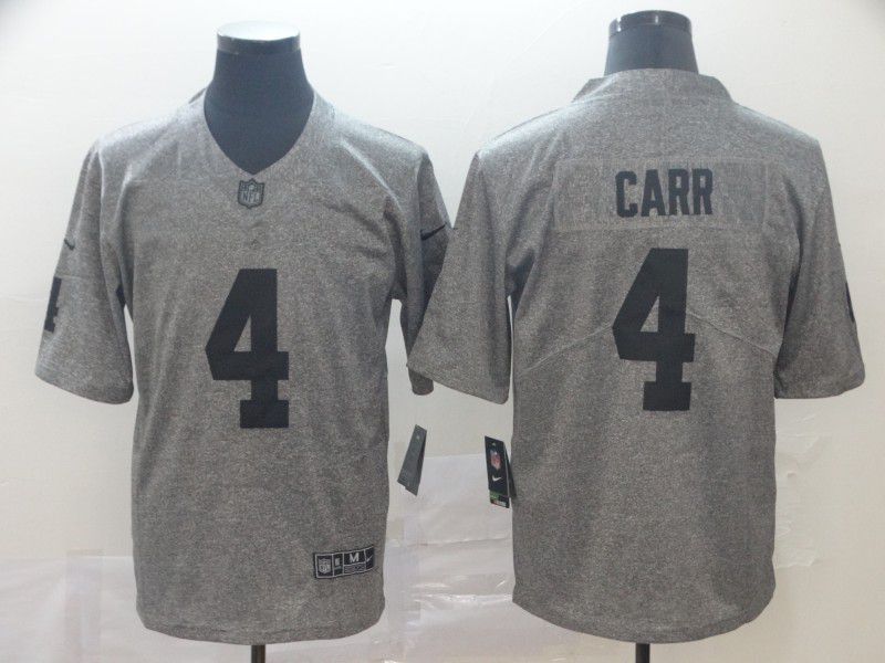 Men Oakland Raiders 4 Carr Gray Nike Vapor Untouchable Stitched Gridiron Limited NFL Jerseys